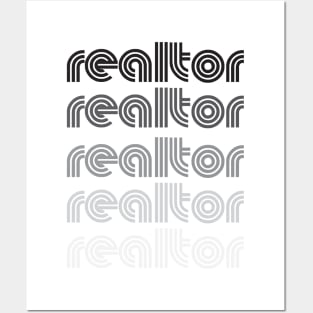 Realtor Grayscale Vintage T-Shirt Posters and Art